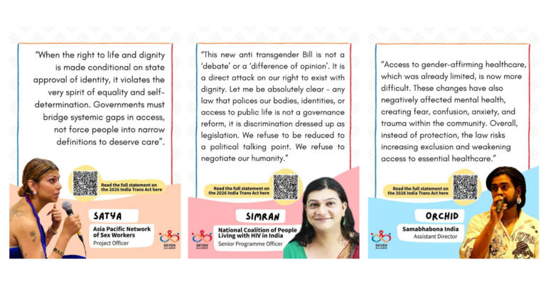 Statement by the Seven Alliance on the Transgender Persons (Protection of Rights) Amendment Act 2026 in India